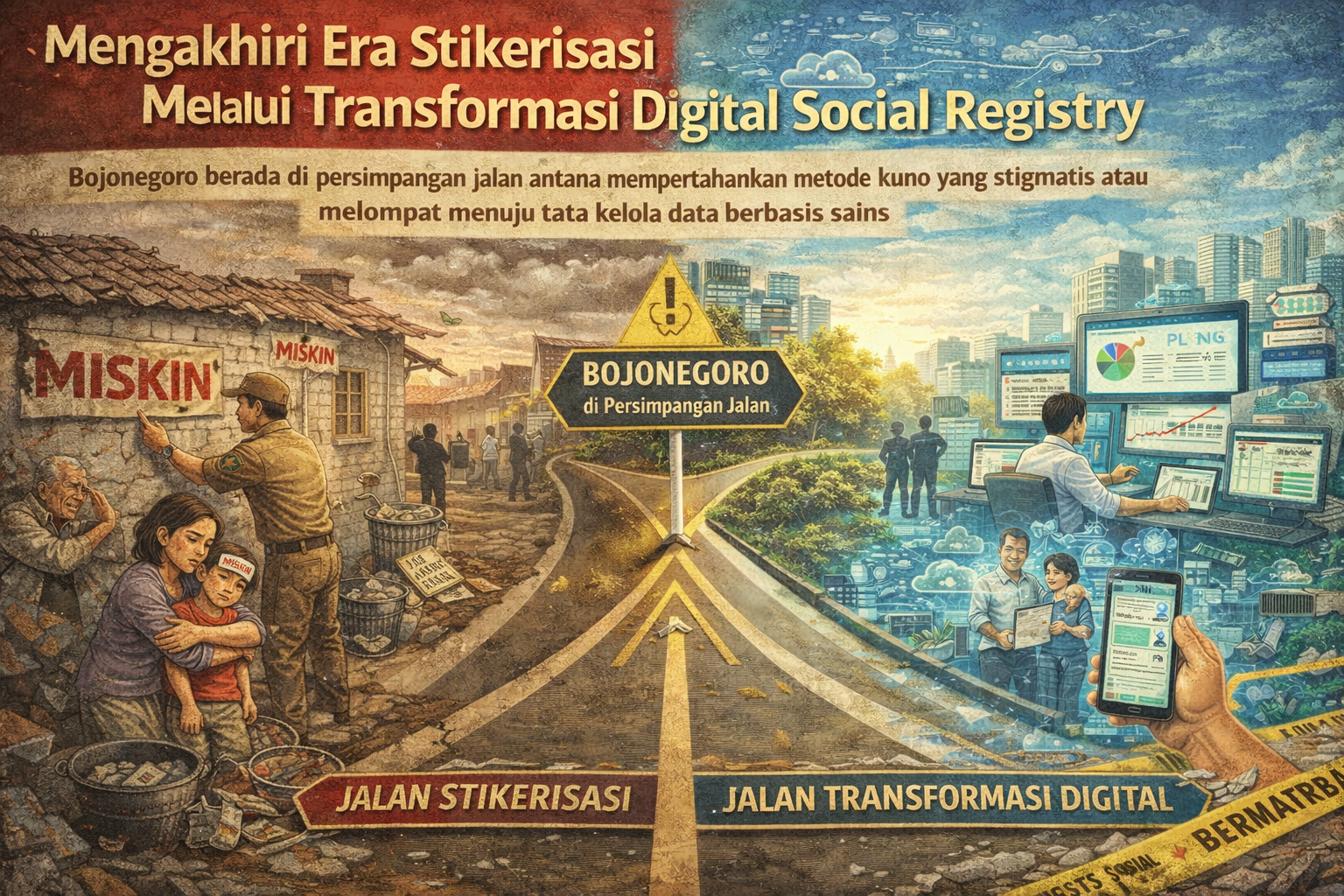 Ilustrasi Transformasi digital social registry