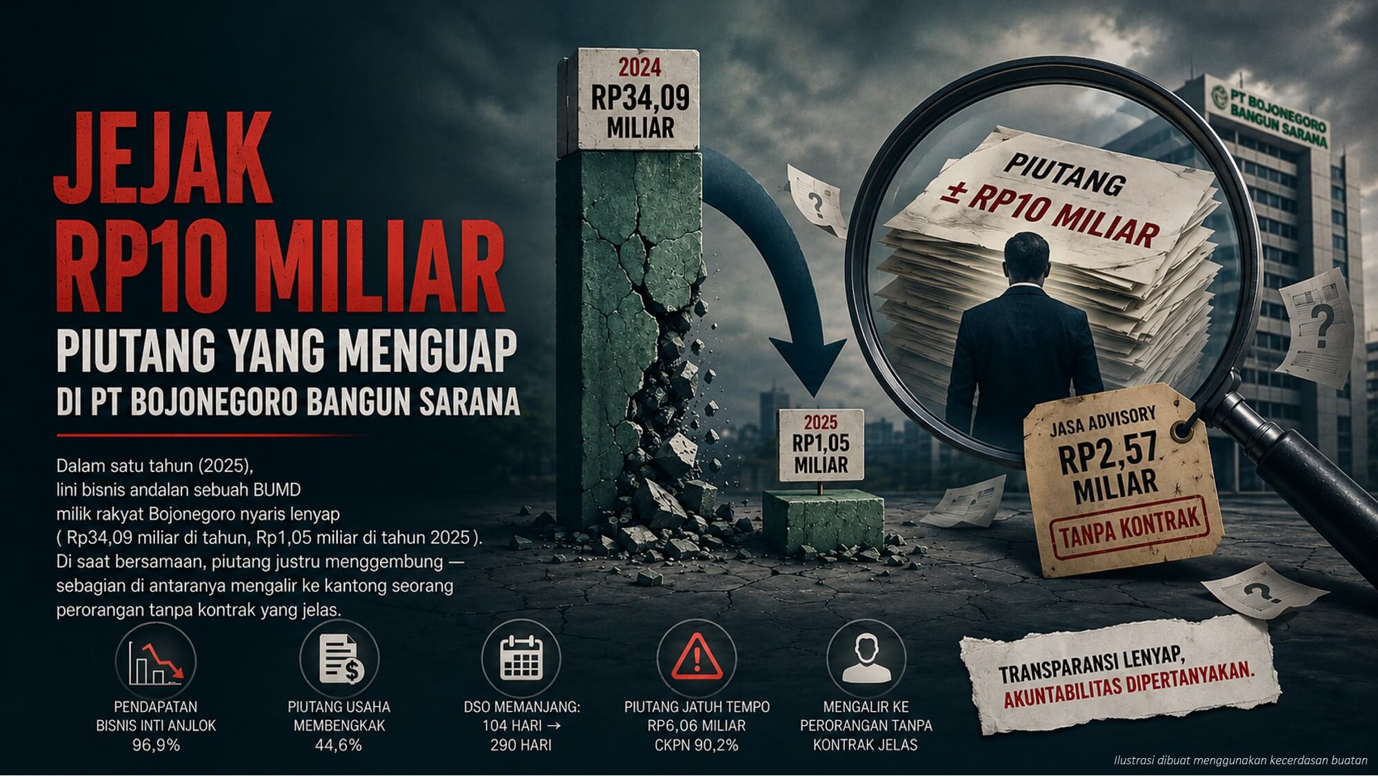 Piutang PT BBS uang rakyat yang berpotensi hilang